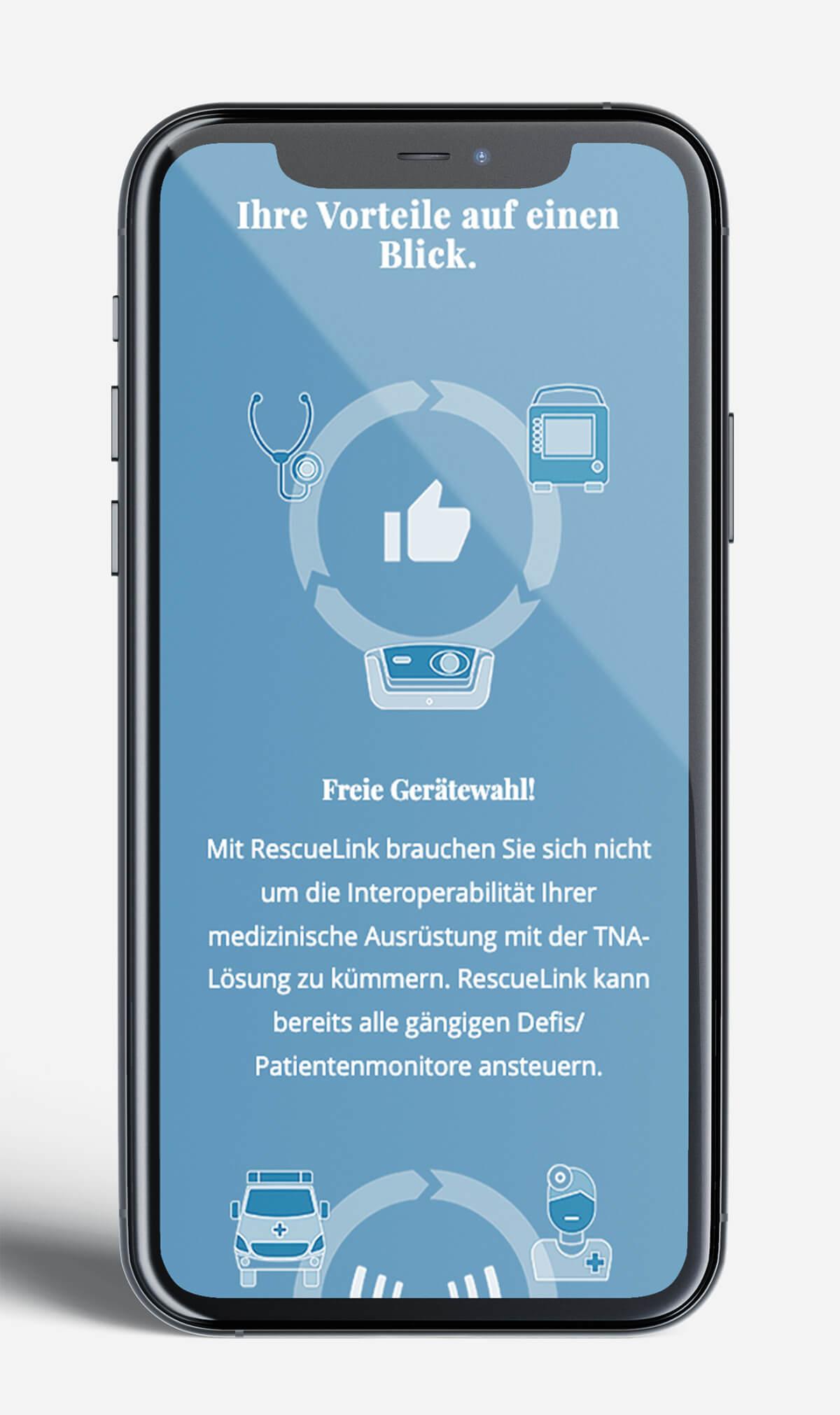 Global Health Care Webseiten Darstellung Responsive Mobile Ansicht Beispiel 2