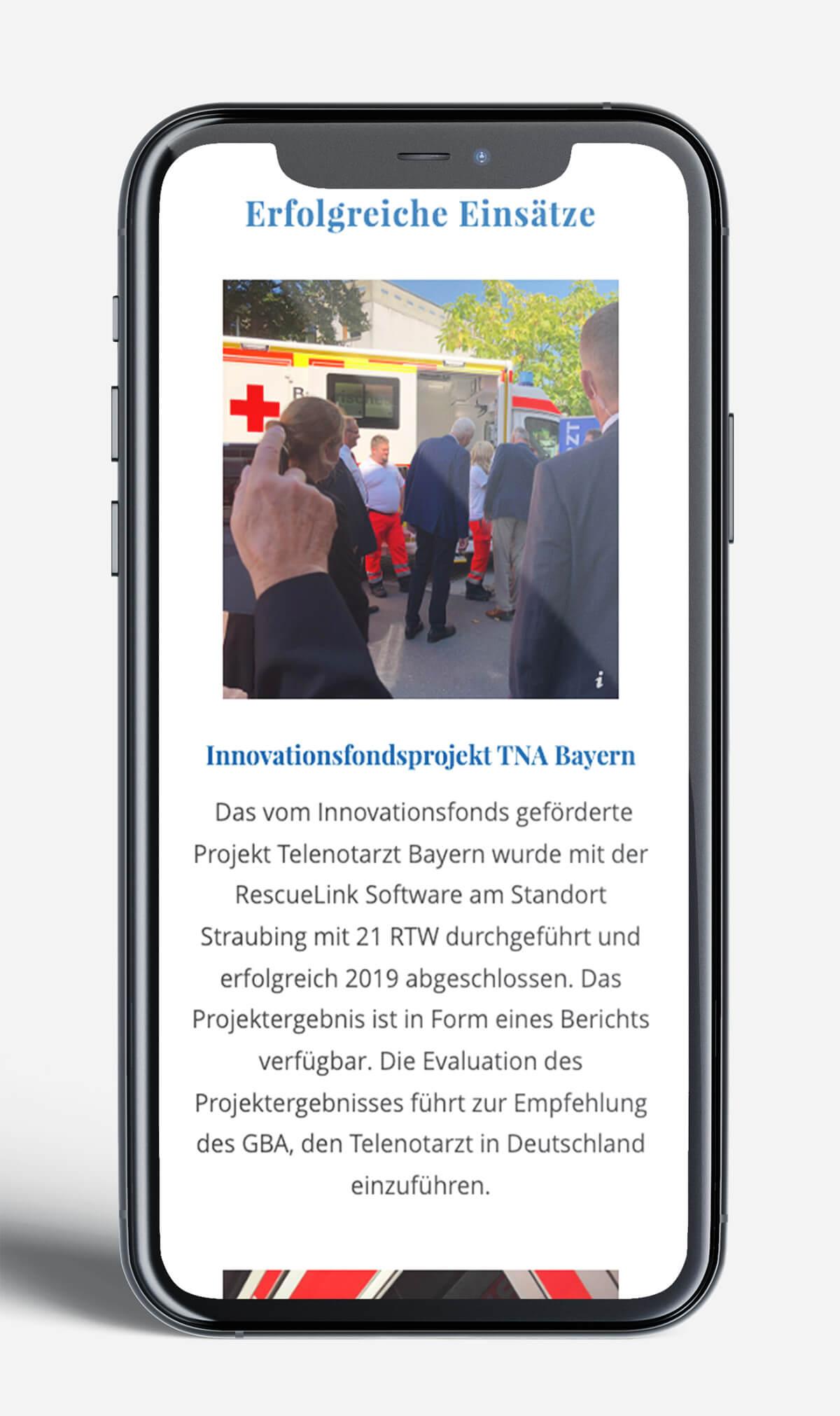 Global Health Care Webseiten Darstellung Responsive Mobile Ansicht Beispiel 1